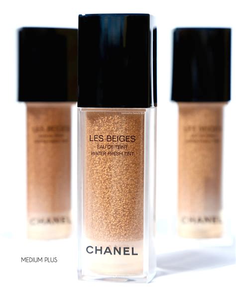 chanel water-fresh tint medium plus|Chanel les beiges water fresh tint with micro droplet pigments.